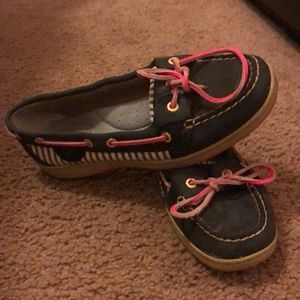 Size 7.5 Pink and Blue Sperry’s